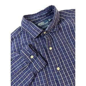Polo Ralph Lauren Vintage Plaid‎ Button Down Shirt L/S Cotton Westerton Men's XL